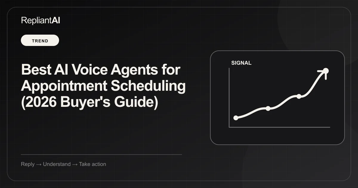 Best AI Voice Agents for Appointment Scheduling (2026 Buyer's Guide) — RepliantAI